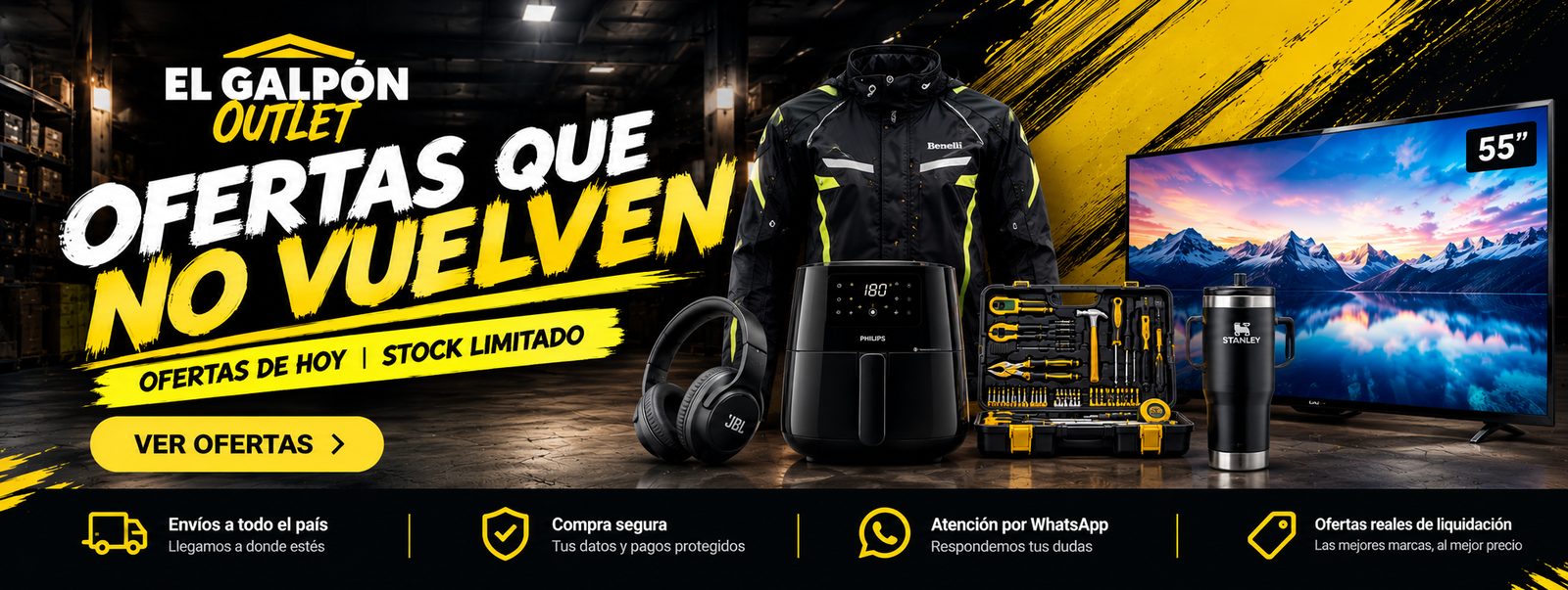 El Galpón Outlet — Ofertas que no vuelven. Precios de liquidación por stock limitado.